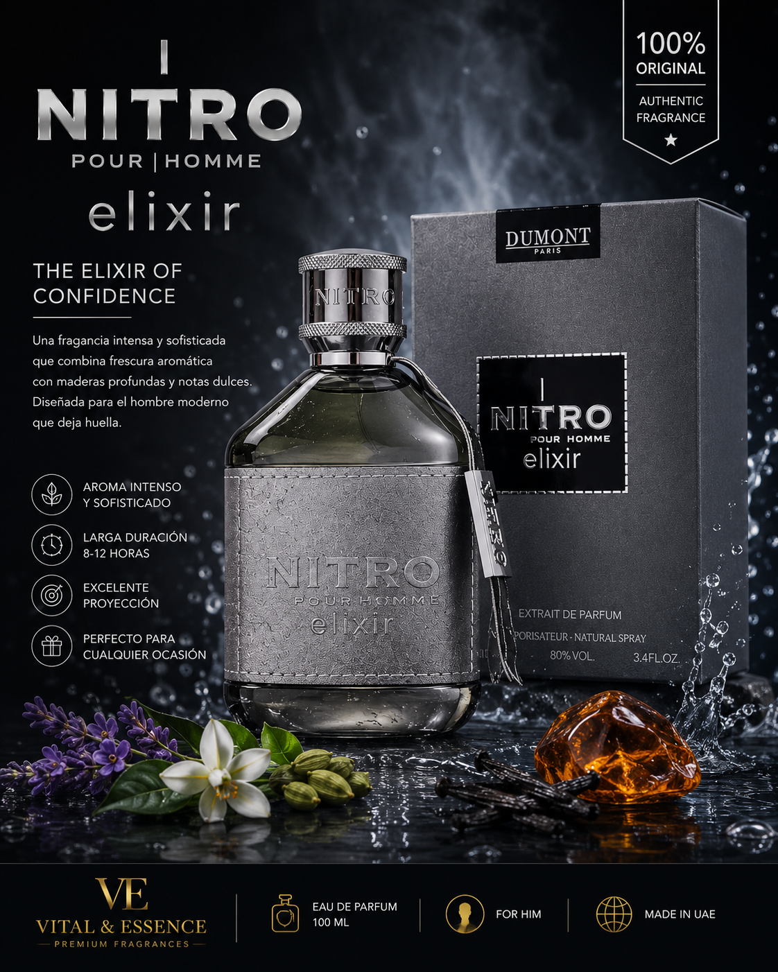 Nitro Elixir Pour Homme by Dumont Paris - Eau de Parfum 100ml