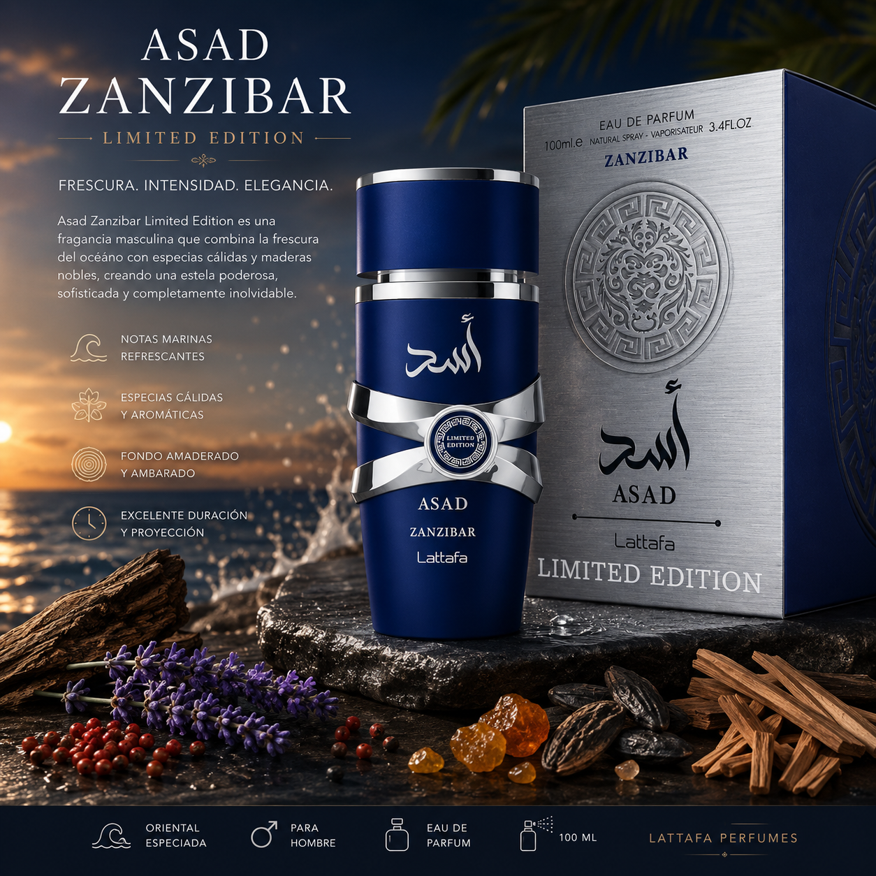 Asad Zanzibar Limited Edition Eau de Parfum 100ml | Lattafa Perfumes