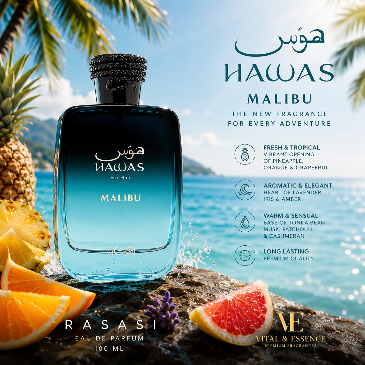 Rasasi Hawas Malibu Eau de Parfum 100 ml.